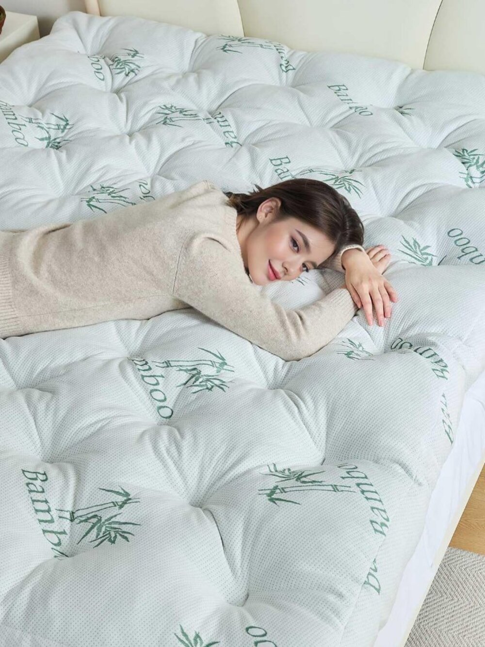 NEW Whatsbedding Memory Foam Mattress Topper 4 Inch fluffy thick 2300gsm slow